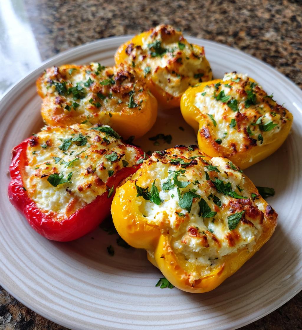 air fryer feta stuffed mini peppers recipe - detail 1