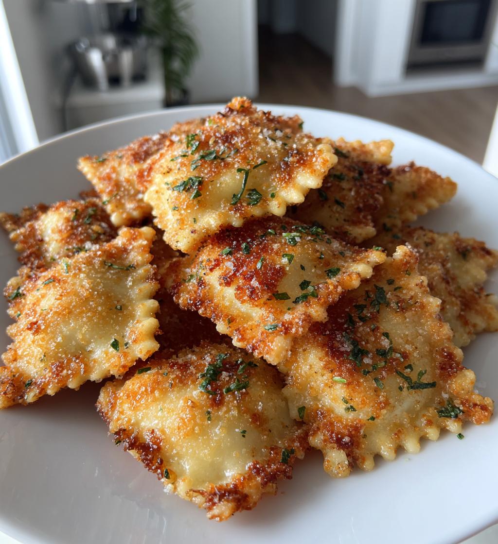 air fryer fried ravioli crispy recipe