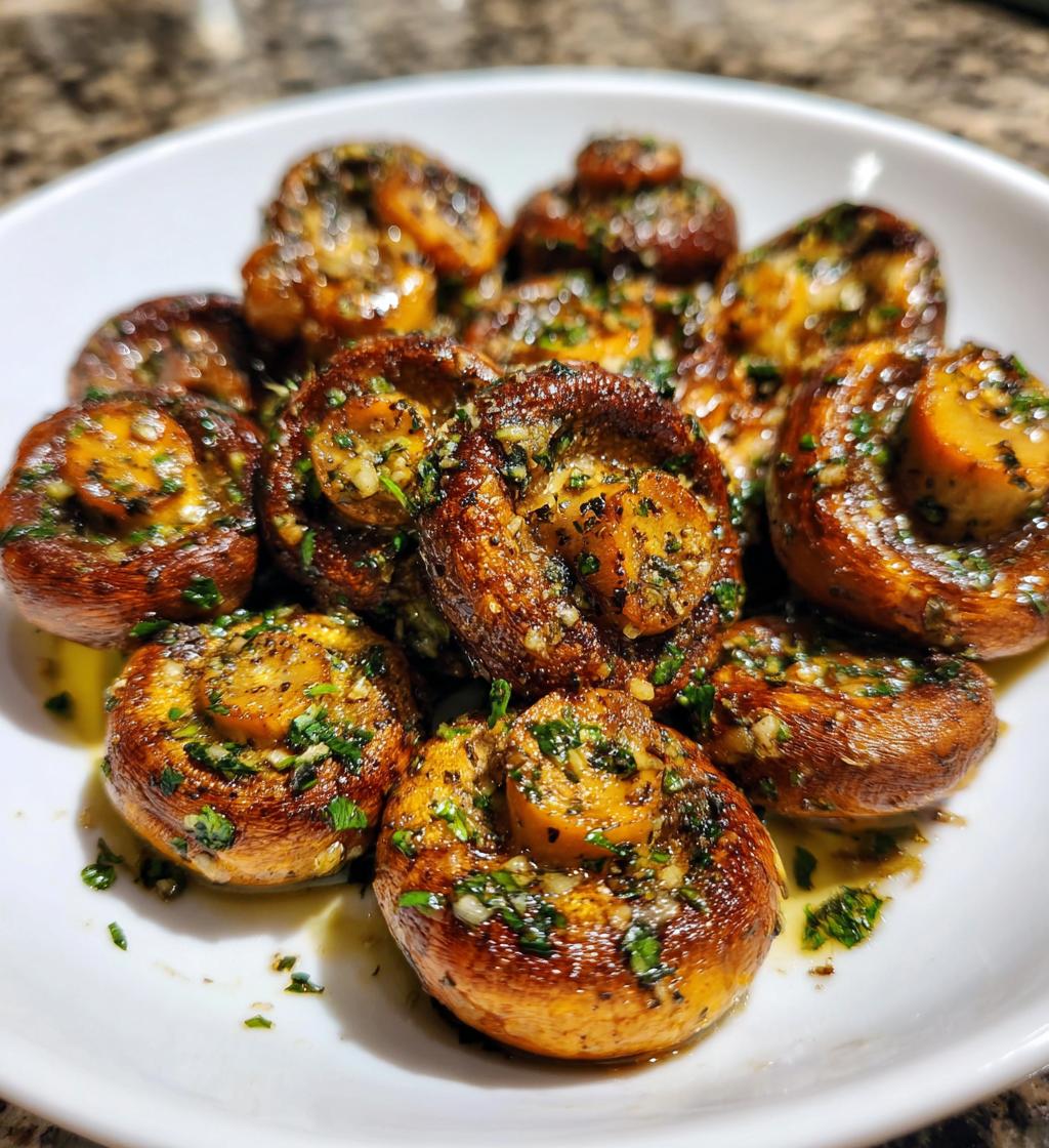 air fryer garlic mushrooms recipe