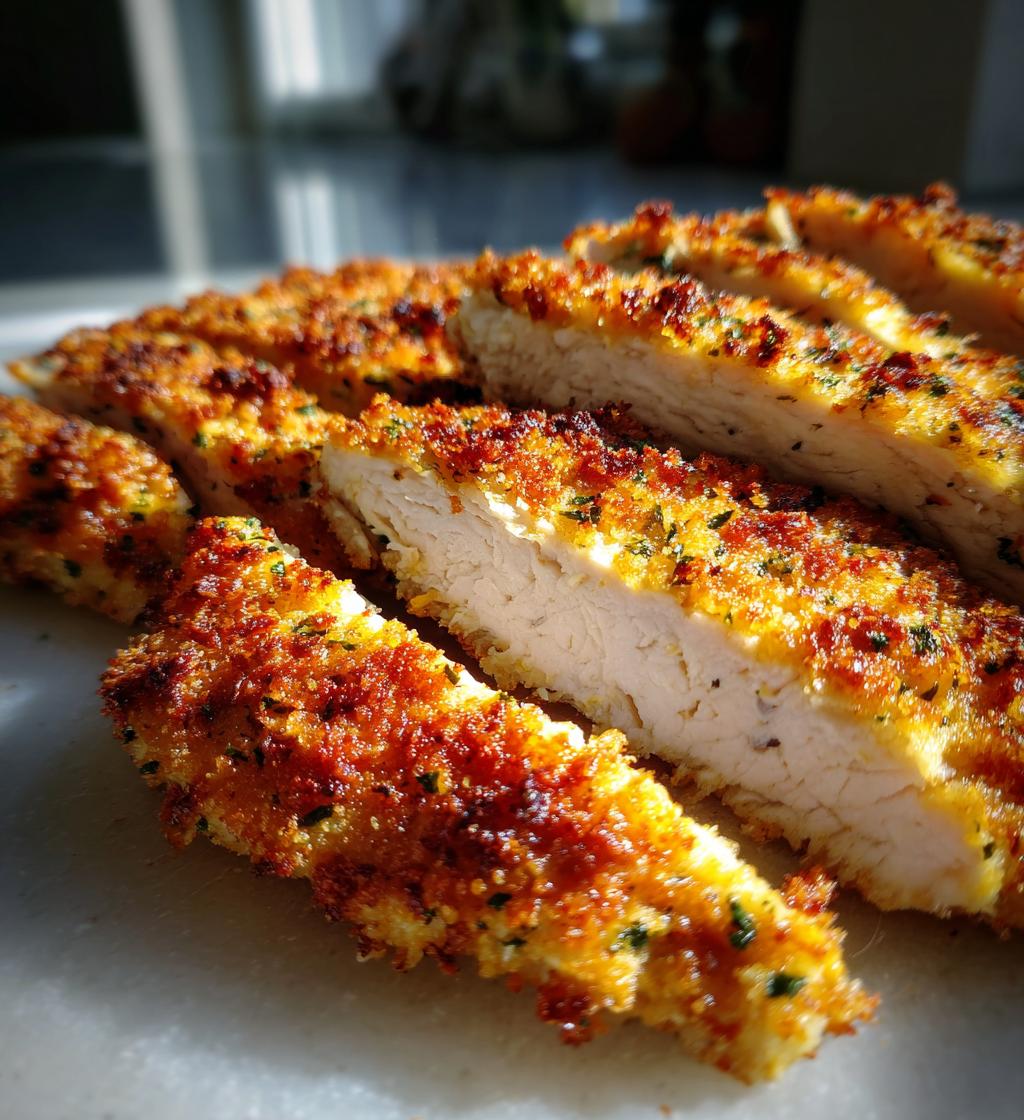 air fryer garlic parmesan crusted chicken breast recipe - detail 1