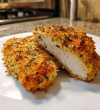 air fryer garlic parmesan crusted chicken fillet