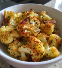 air fryer garlic roasted cauliflower recipe