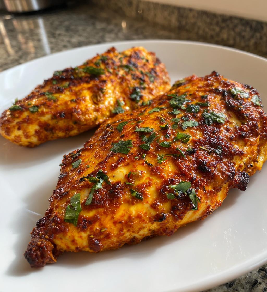 air fryer harissa chicken breast recipe - detail 1