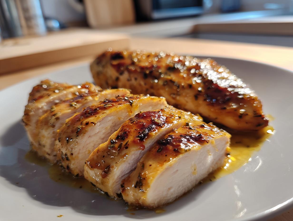 air fryer honey mustard chicken breast recipe - detail 1