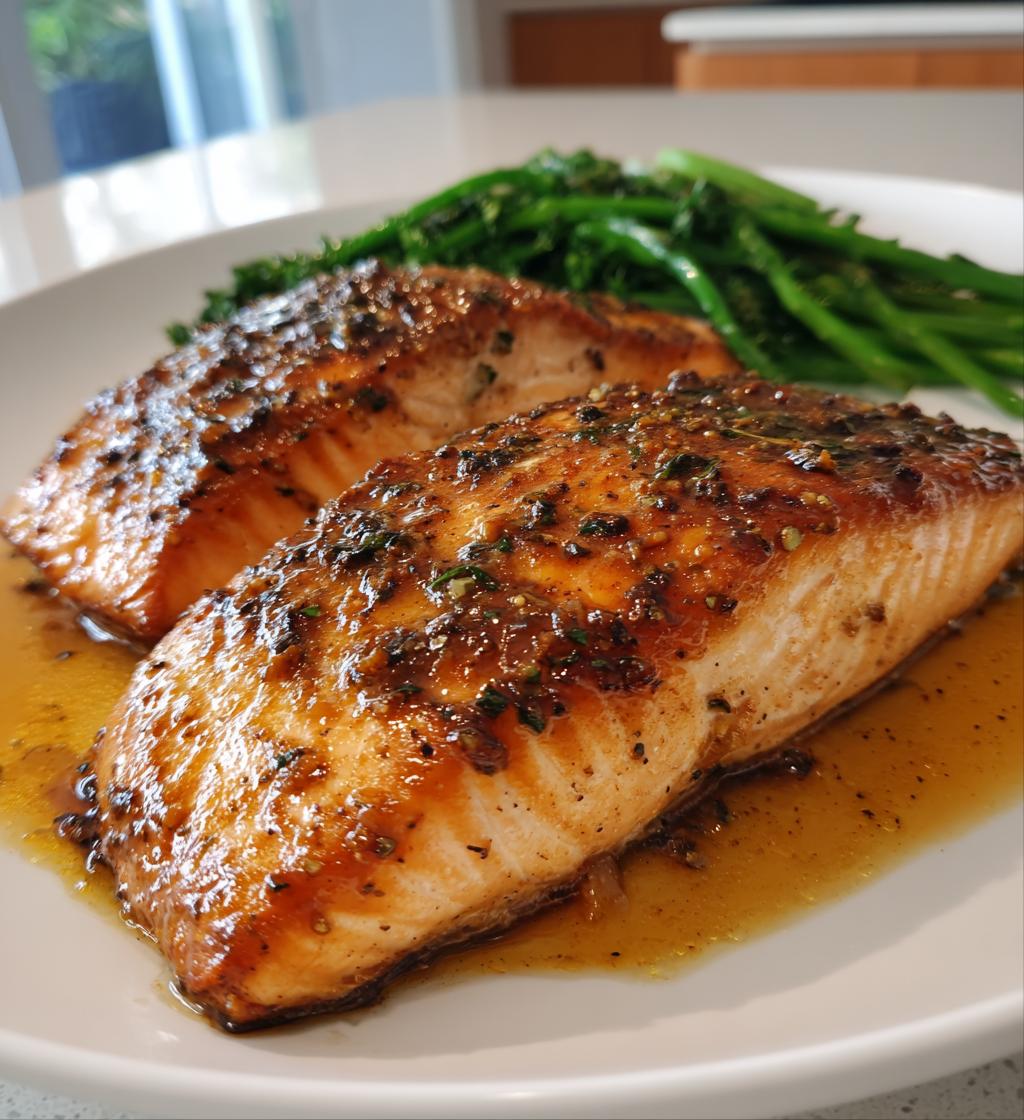 air fryer honey mustard salmon - detail 1