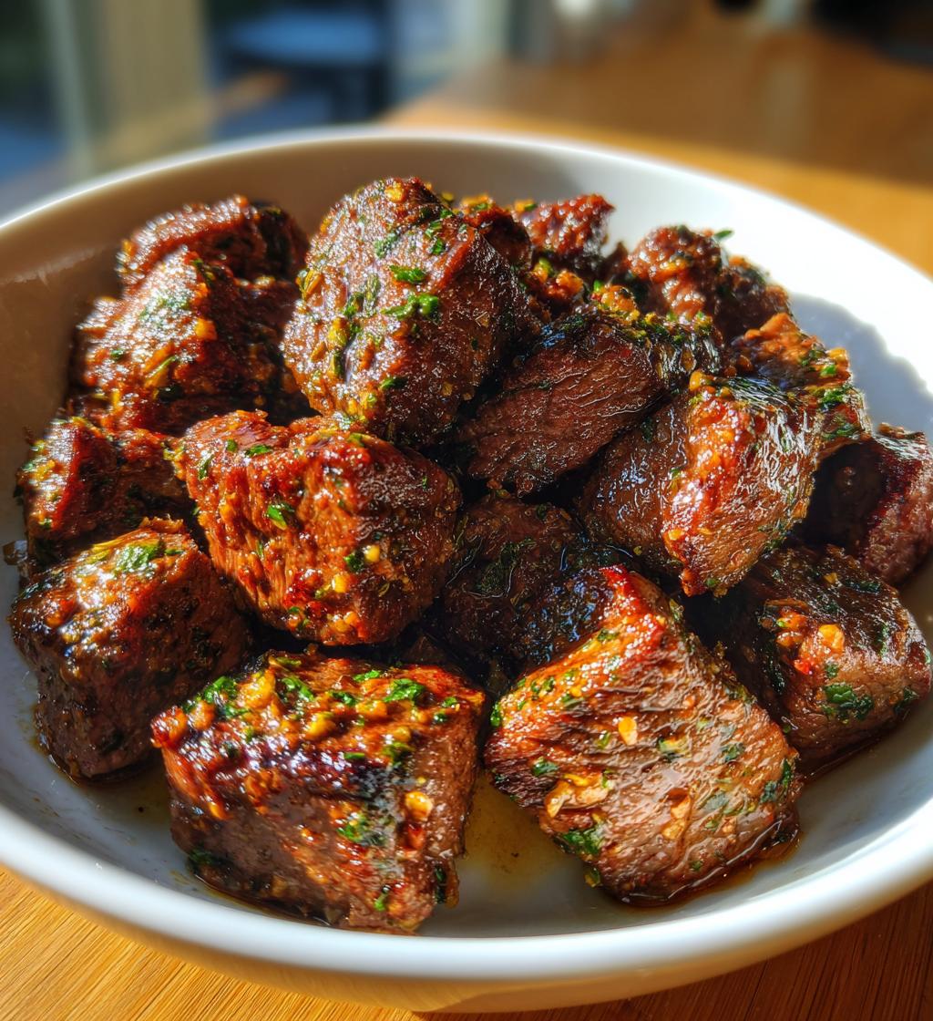 air fryer juicy steak bites - detail 1