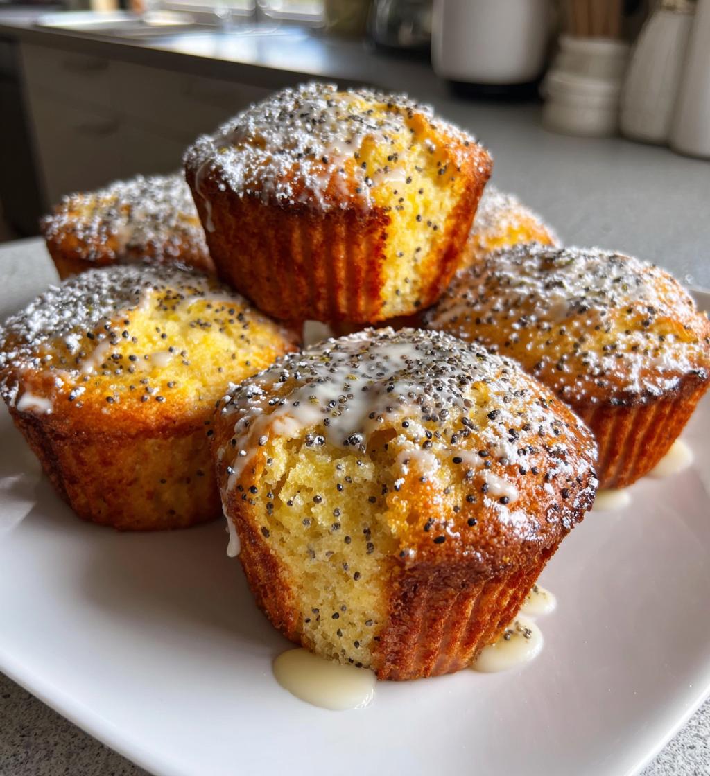 air fryer lemon poppy seed muffins recipe - detail 1