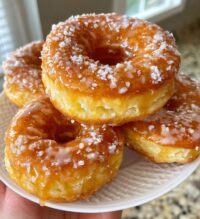 air fryer maple glazed donuts