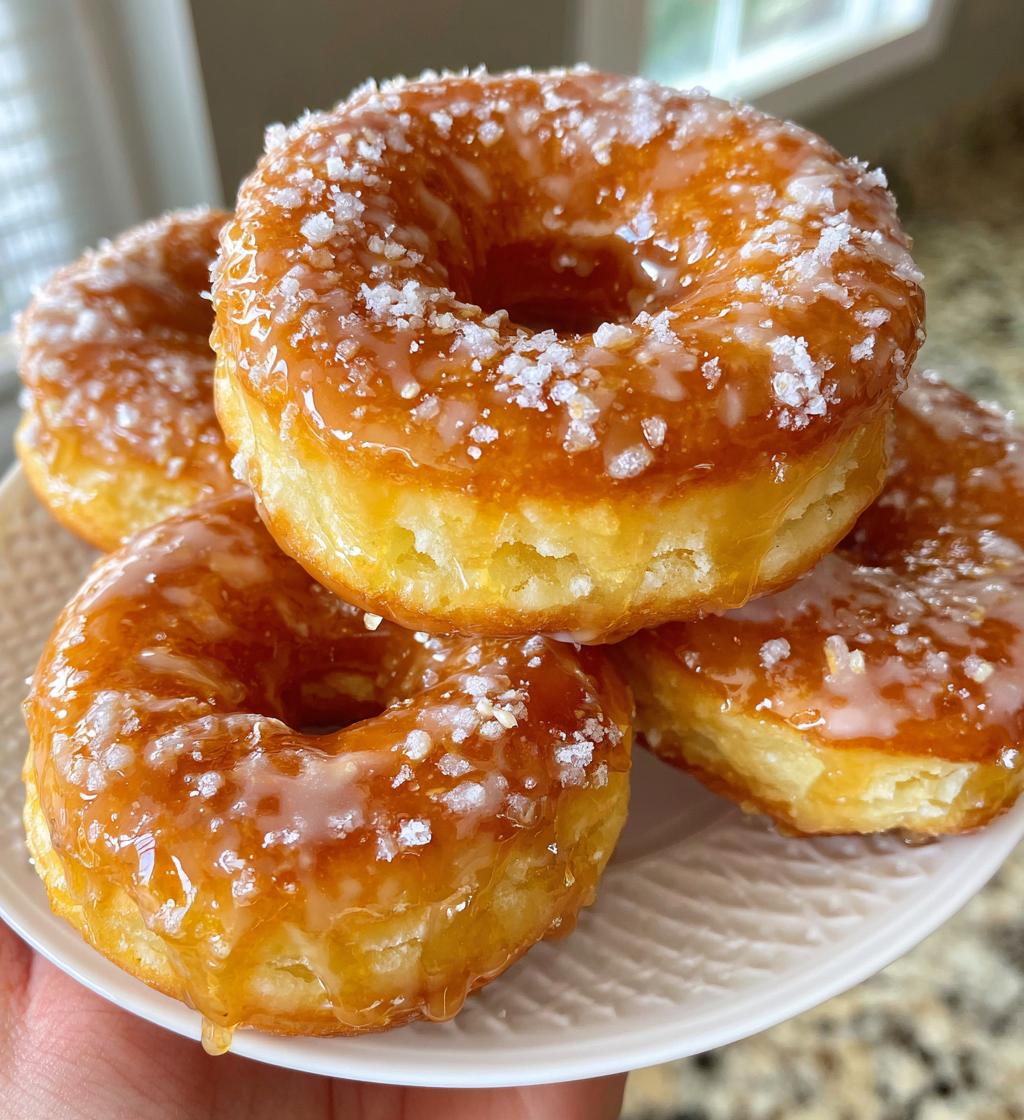 air fryer maple glazed donuts