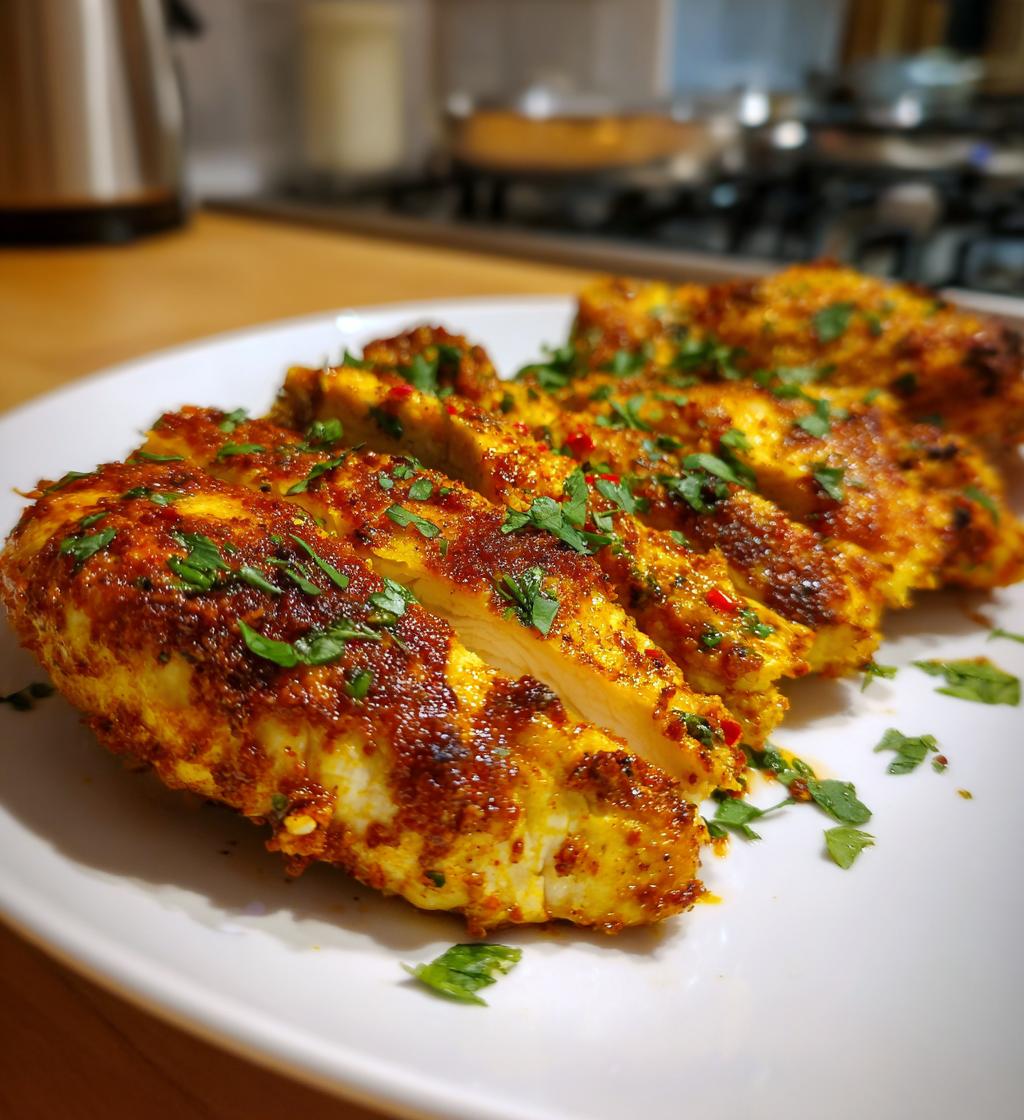 air fryer moroccan spiced chicken fillet - detail 1