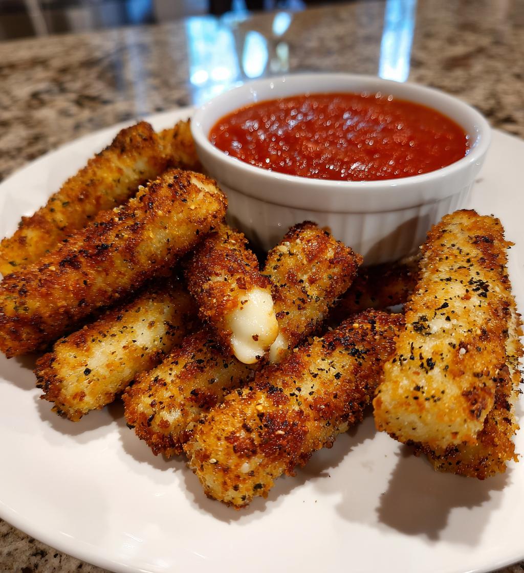 air fryer mozzarella sticks almond flour crust - detail 1