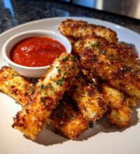 air fryer mozzarella sticks almond flour crust
