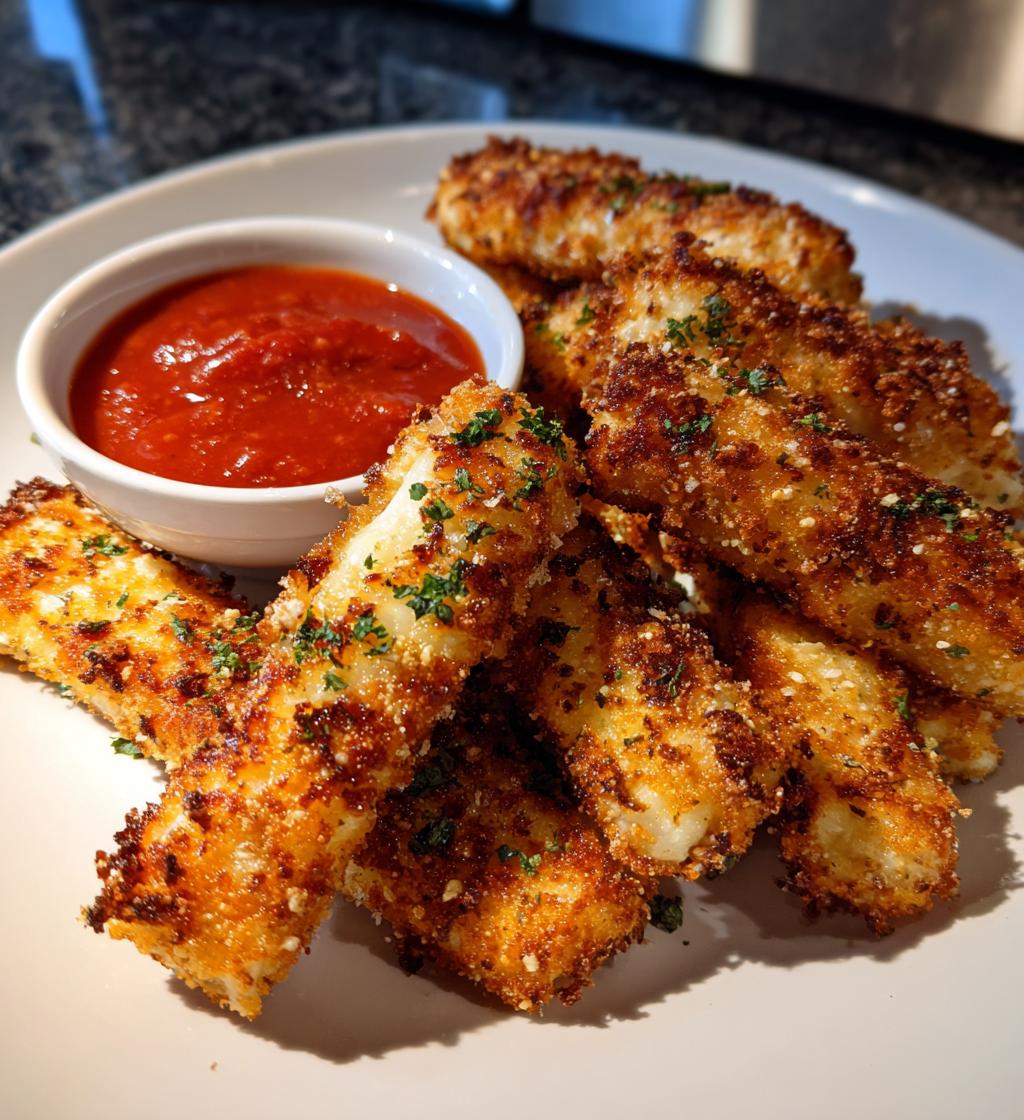 air fryer mozzarella sticks almond flour crust