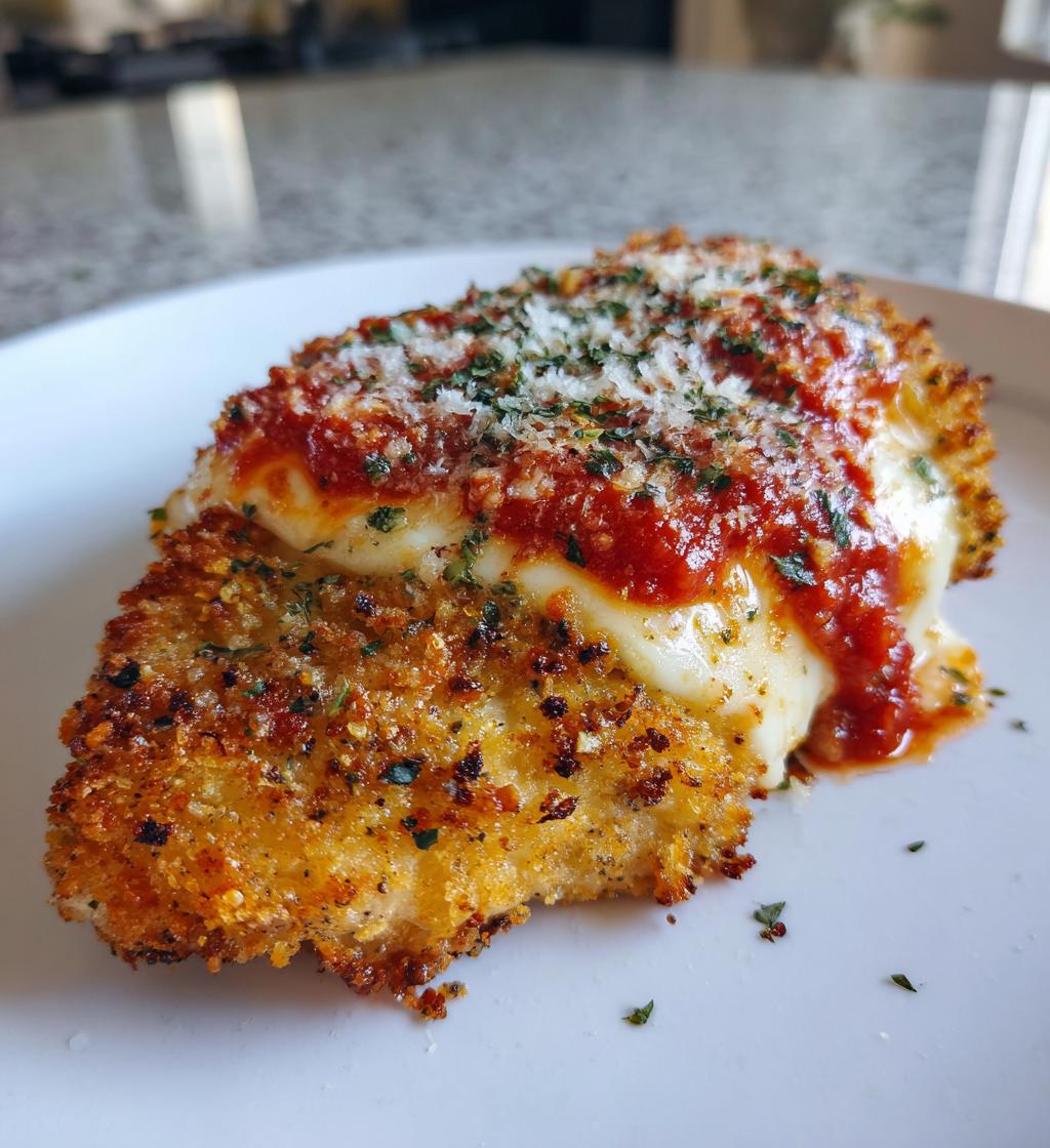 air fryer mozzarella stuffed chicken parmesan recipe