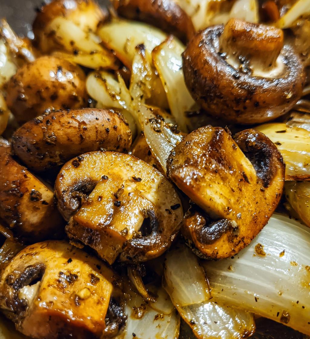 air fryer mushrooms onions combo recipe