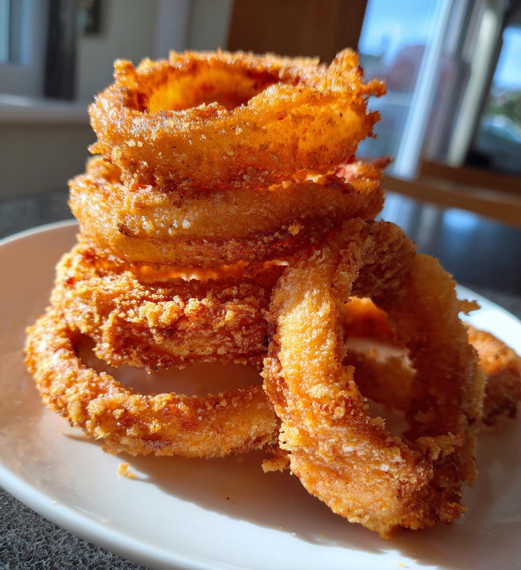 air fryer onion rings crispy delicious recipe - detail 1
