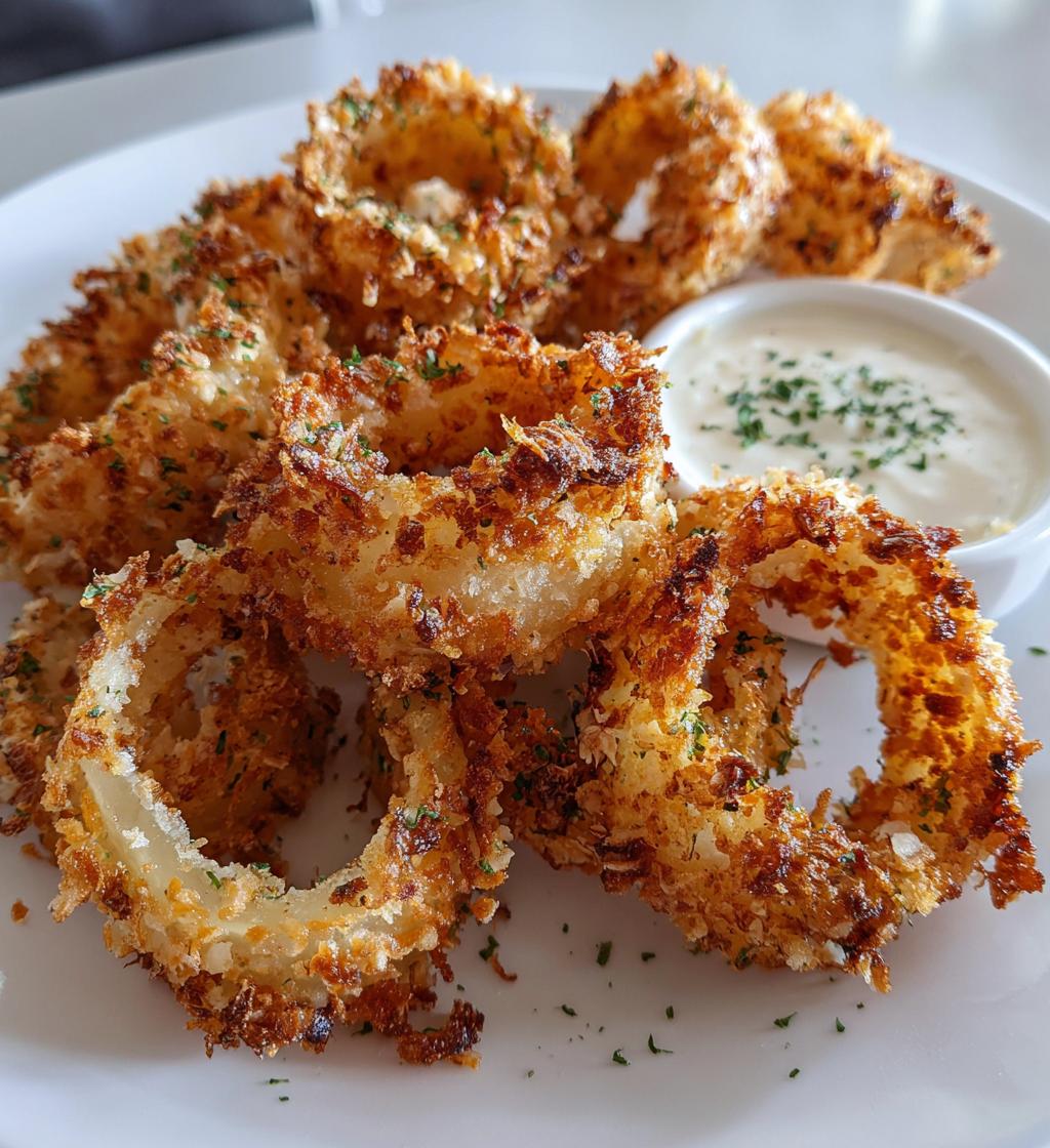 air fryer onion rings keto version - detail 1