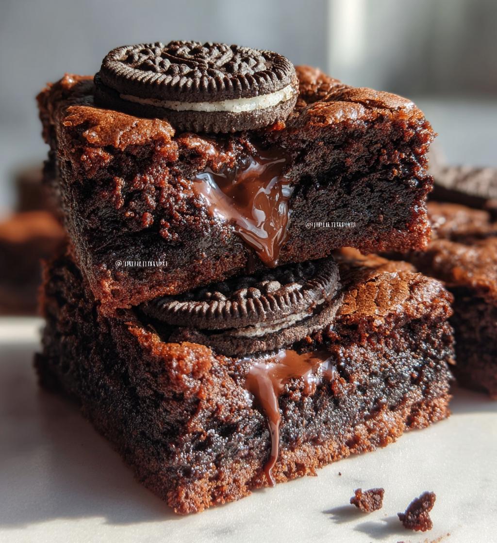 air fryer oreo stuffed brownies