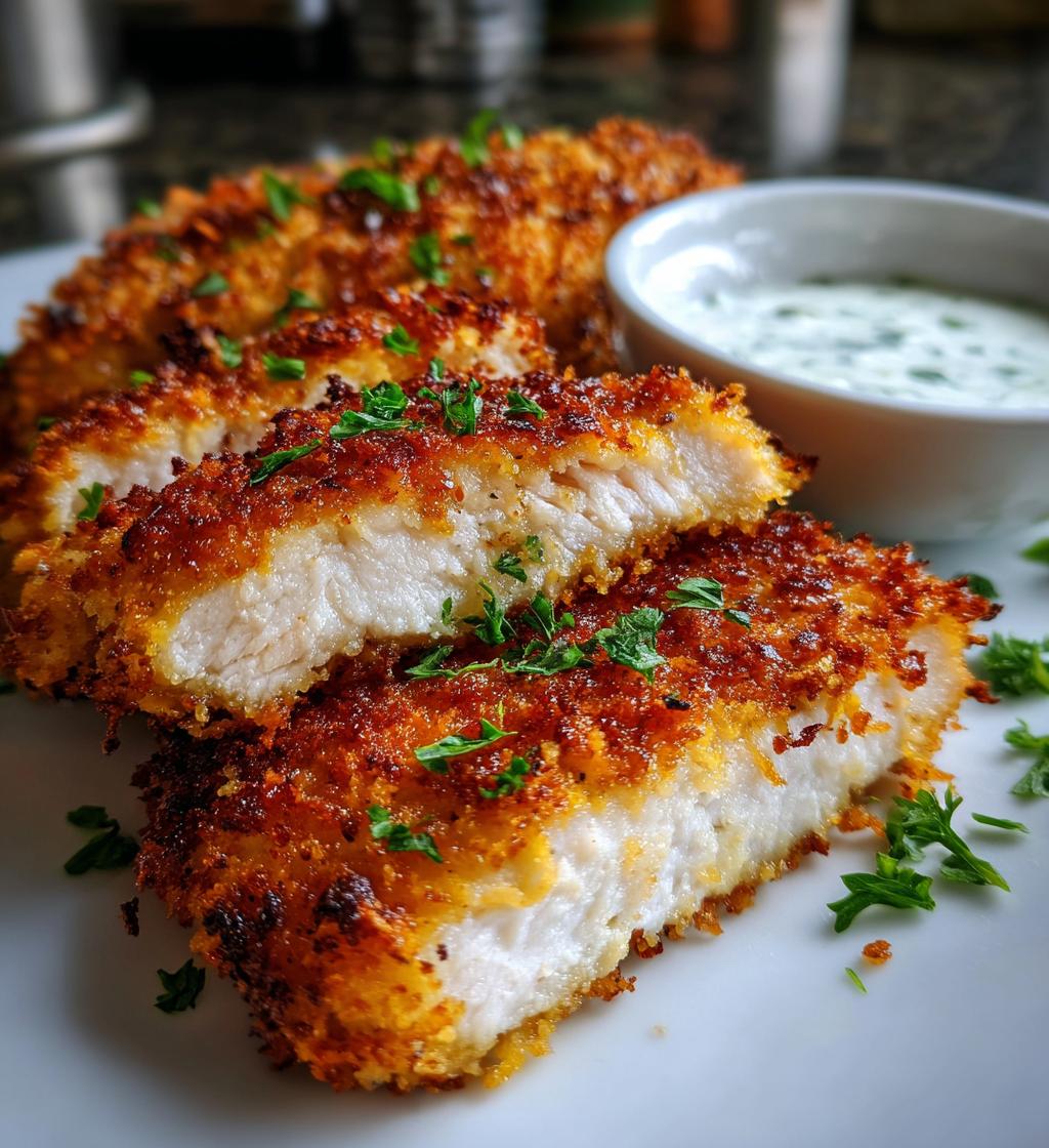 air fryer parmesan crusted chicken fillet