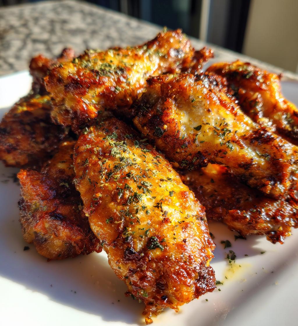 air fryer parmesan garlic wings recipe