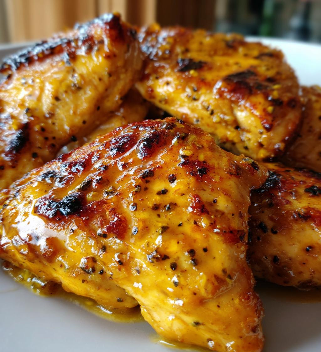 air fryer peach glazed chicken breast recipe - detail 1