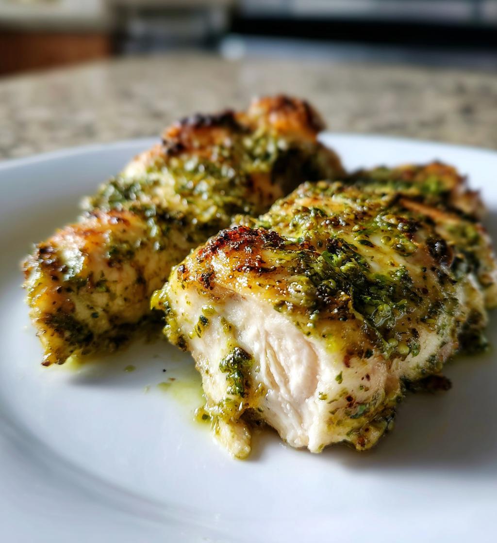 air fryer pesto chicken fillet recipe - detail 1