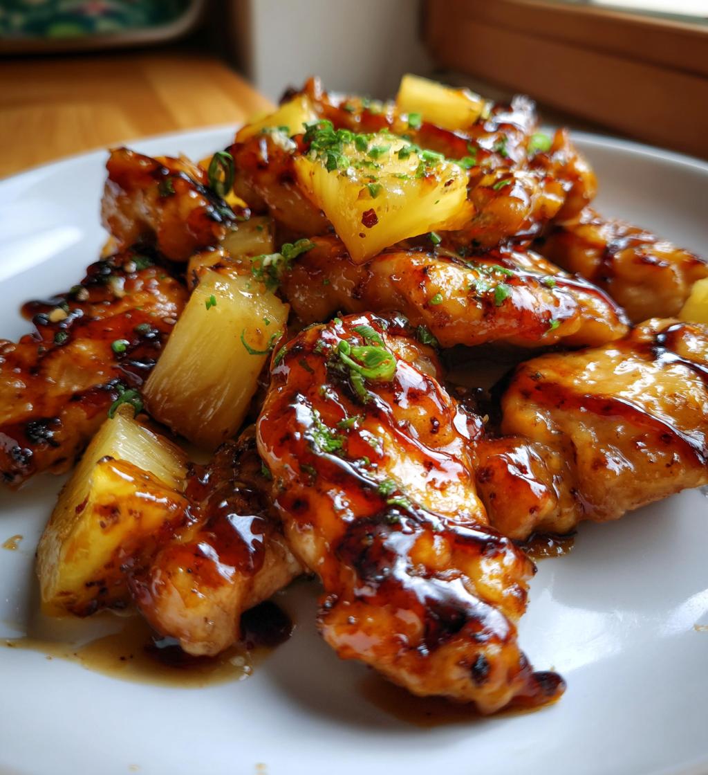 air fryer pineapple teriyaki chicken breast recipe - detail 1