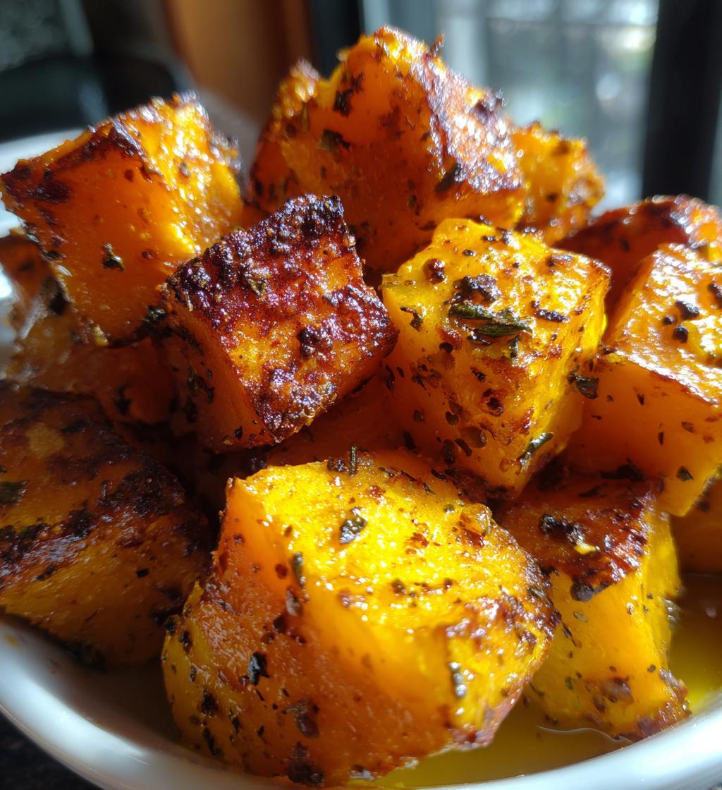 air fryer pumpkin cubes crispy tips - detail 1