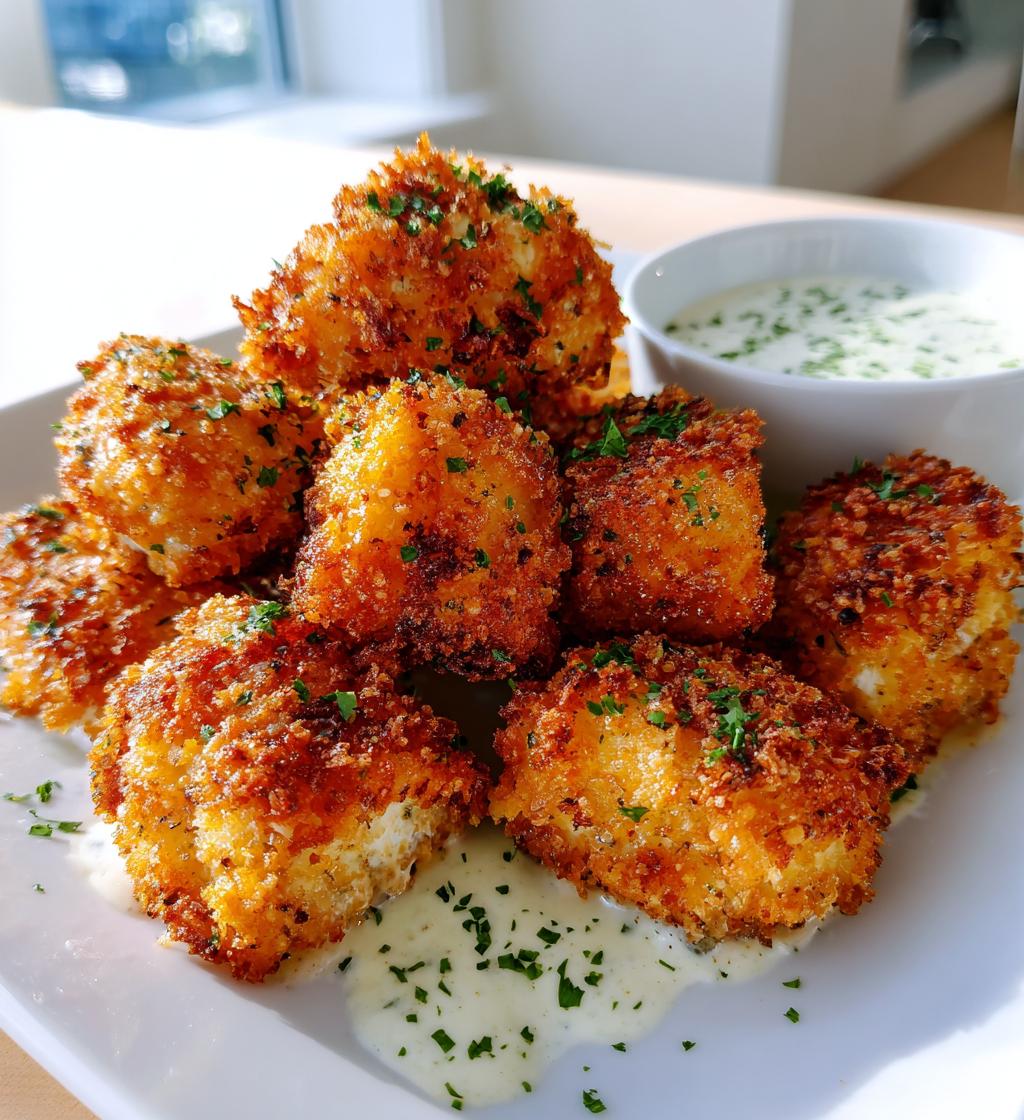 air fryer ranch crusted chicken bites