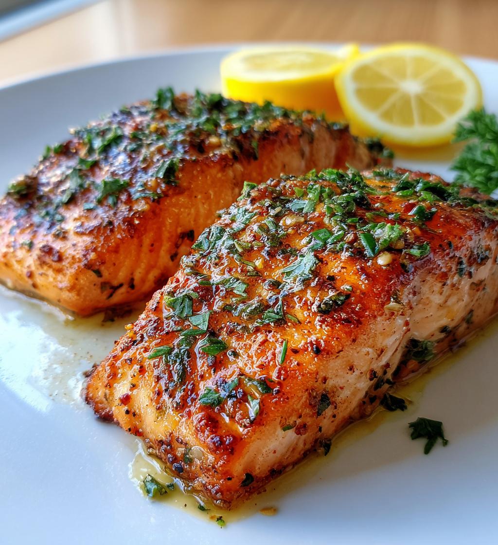 air fryer salmon fillets - detail 1