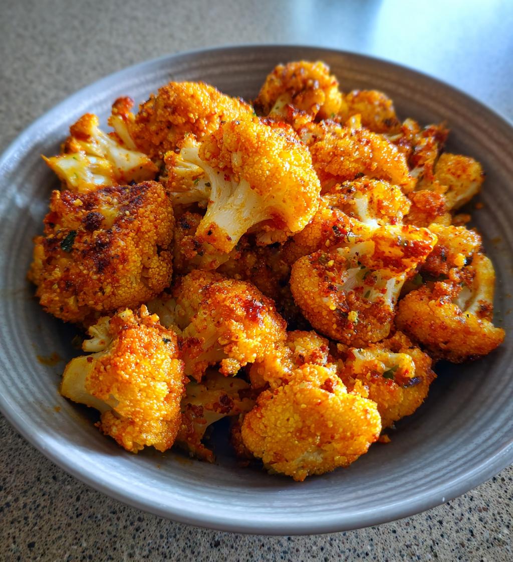 air fryer spicy cauliflower bites