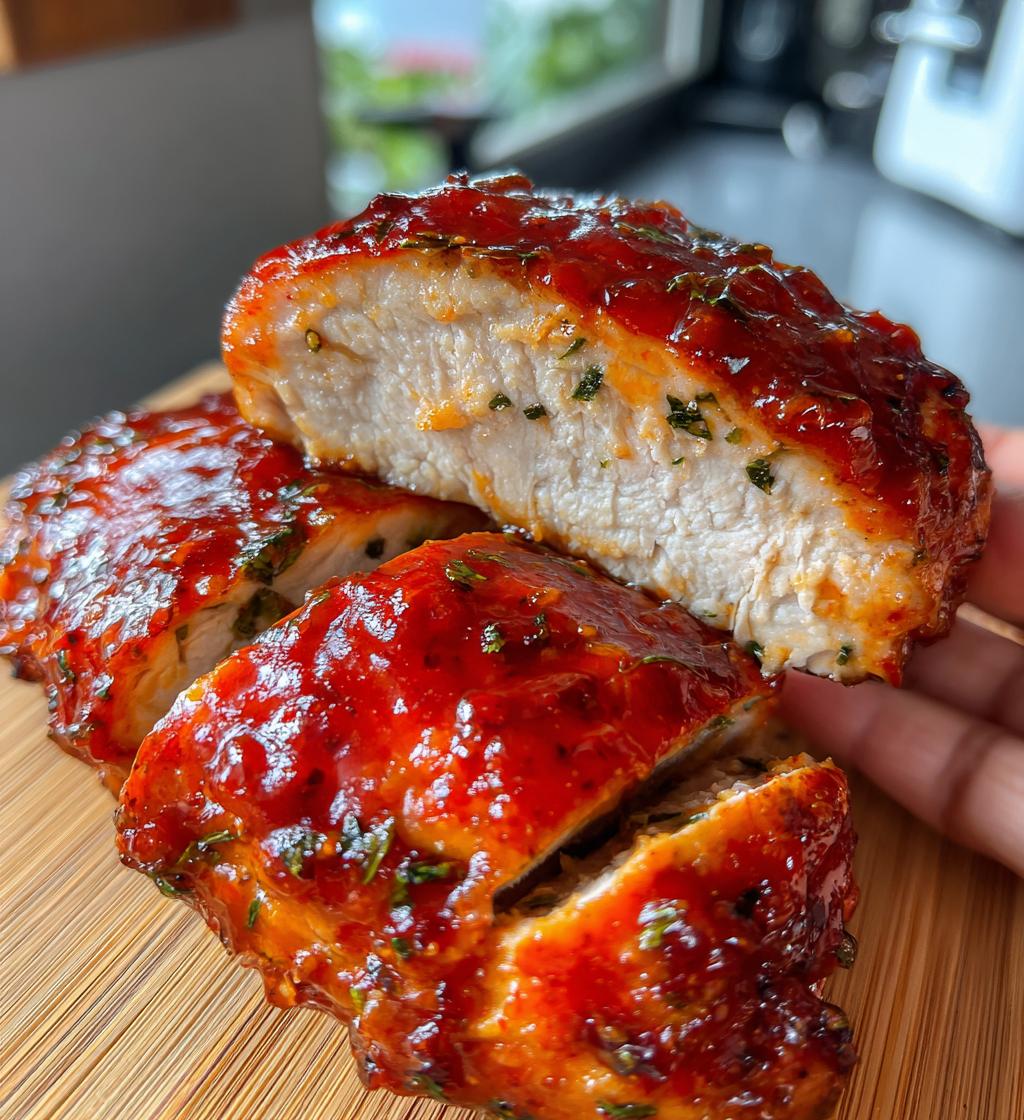 air fryer spicy sriracha chicken breast recipe - detail 1
