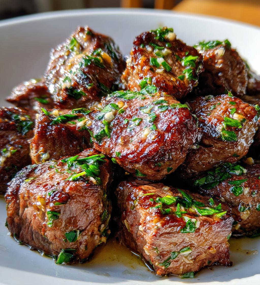 air fryer steak bites with garlic butter recipe - detail 1