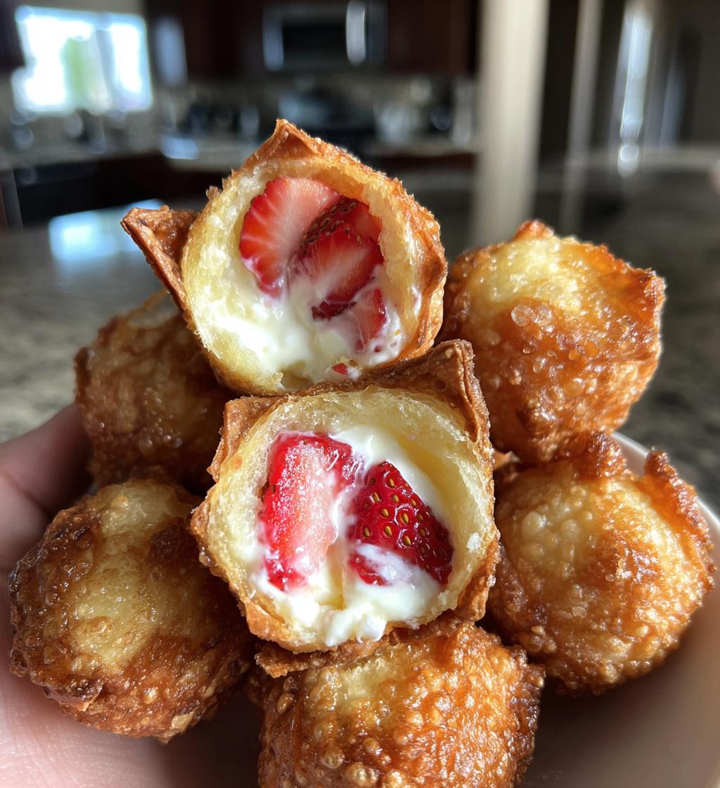 air fryer strawberry cheesecake bites recipe - detail 1