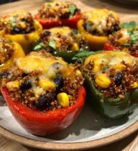 air fryer stuffed bell pepper bites