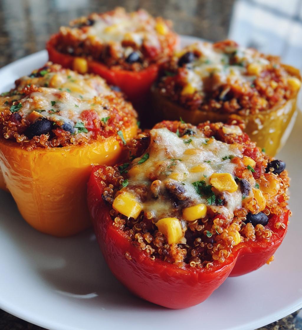 air fryer stuffed bell peppers vegetarian