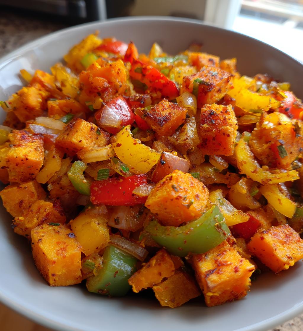 air fryer sweet potato hash recipe - detail 1