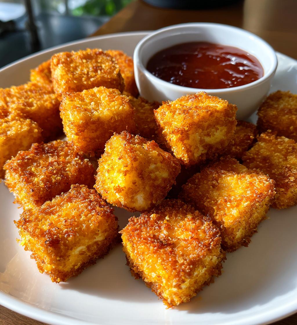 air fryer tofu bites crispy vegan snack recipe - detail 1