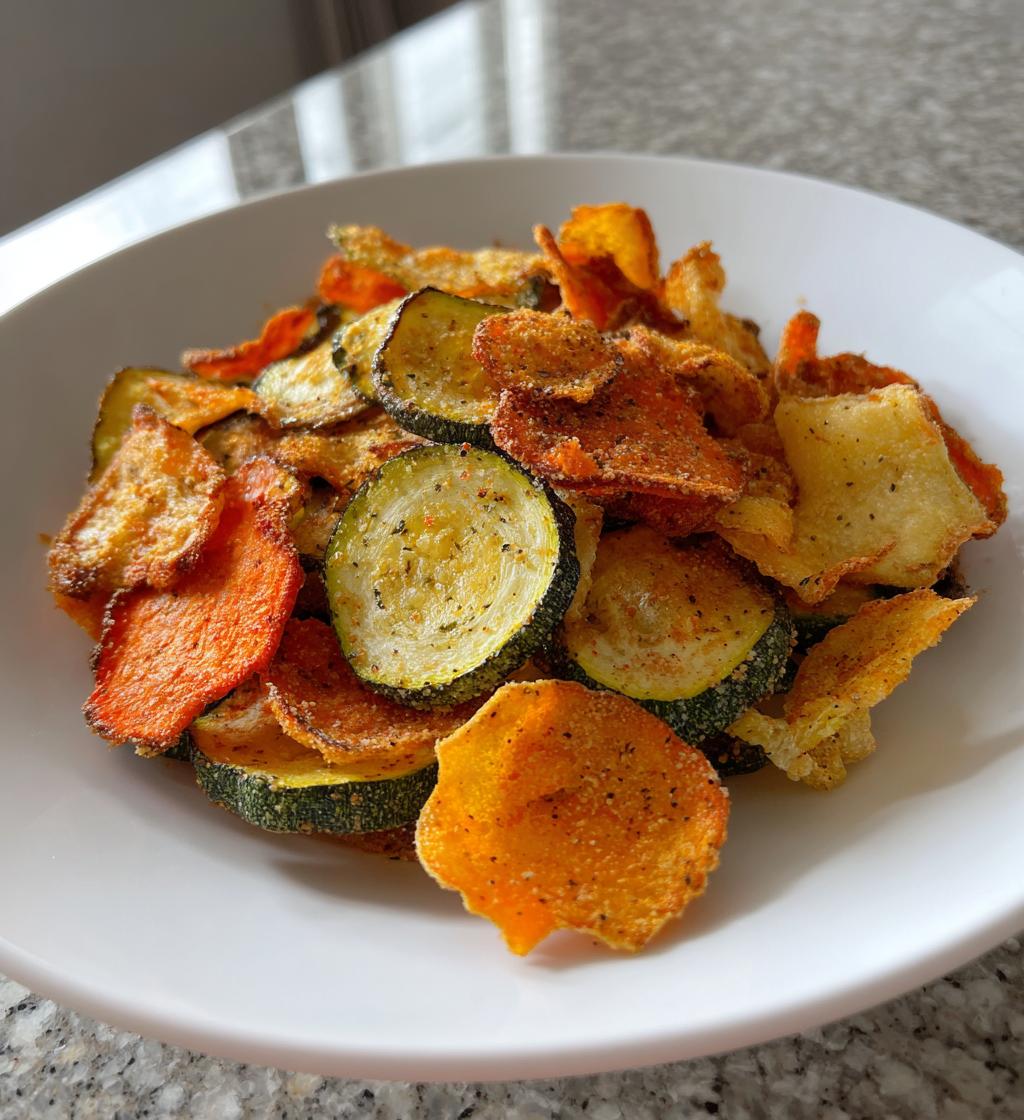 air fryer veggie chips recipe guilt free snack - detail 1