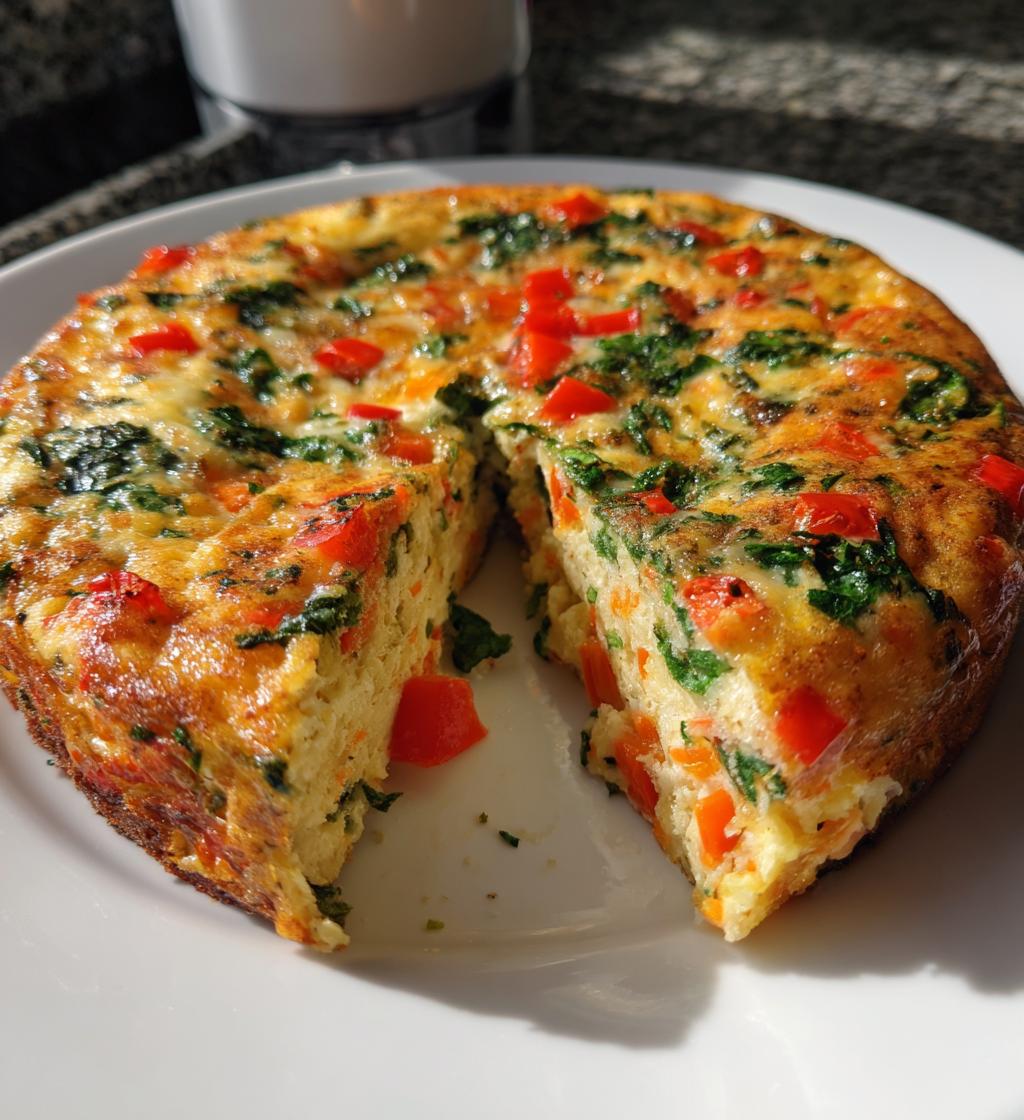 air fryer veggie frittata delicious healthy breakfast - detail 1