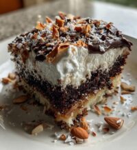 almond joy poke cake