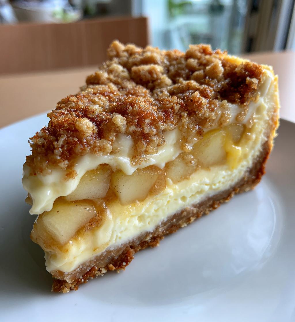 apple crumble cheesecake - detail 1
