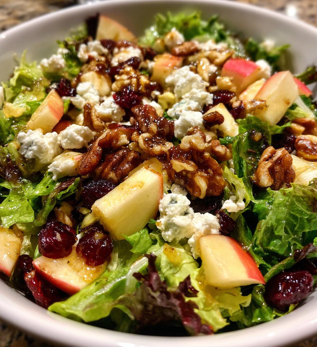 autumn chopped salad with apple cider vinaigrette - detail 1
