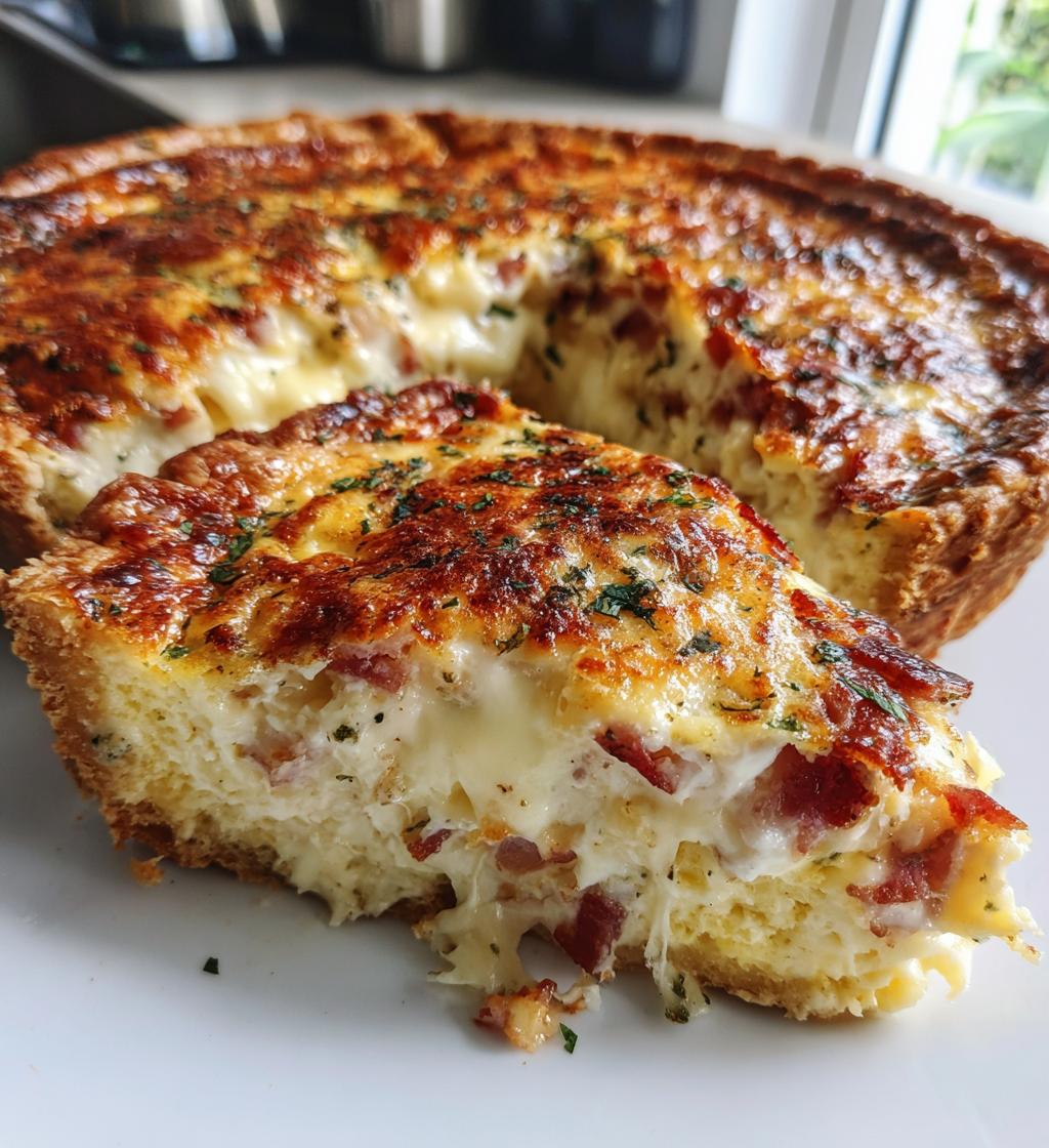 bacon and cheese quiche - detail 1
