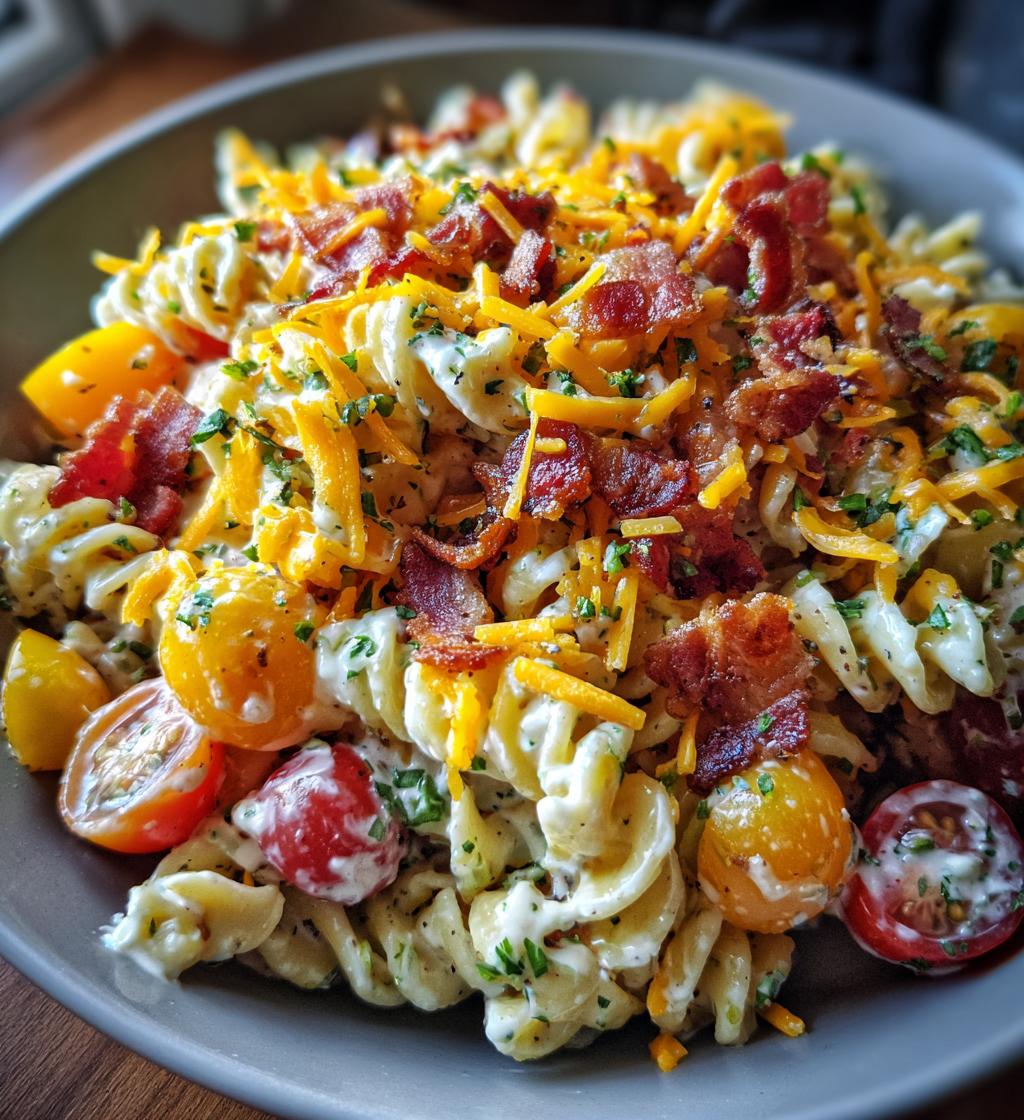bacon ranch pasta salad recipe