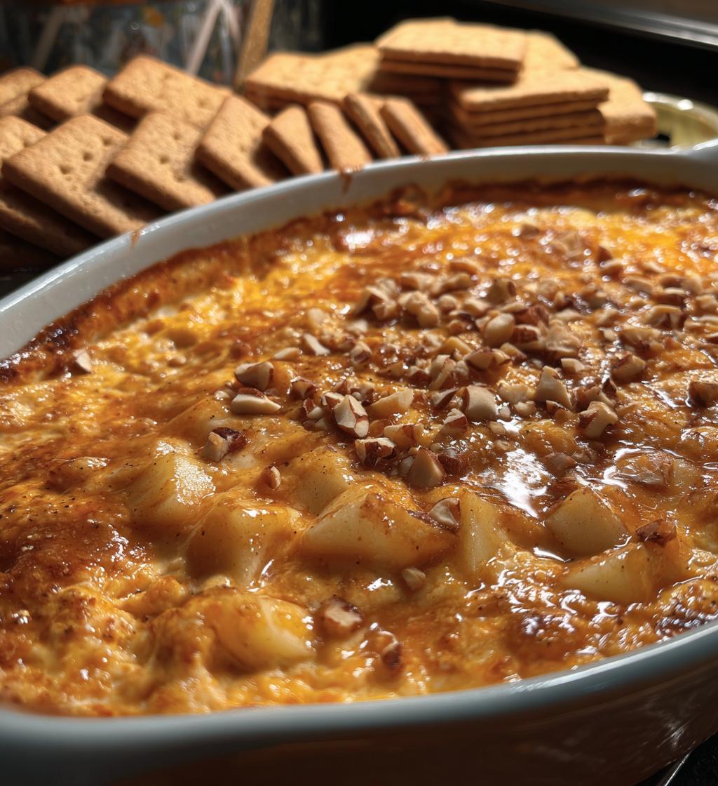 baked caramel apple cheesecake dip - detail 1