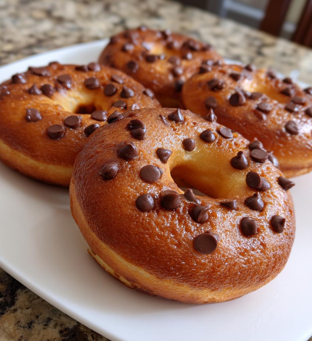 baked chocolate chip donuts - detail 1