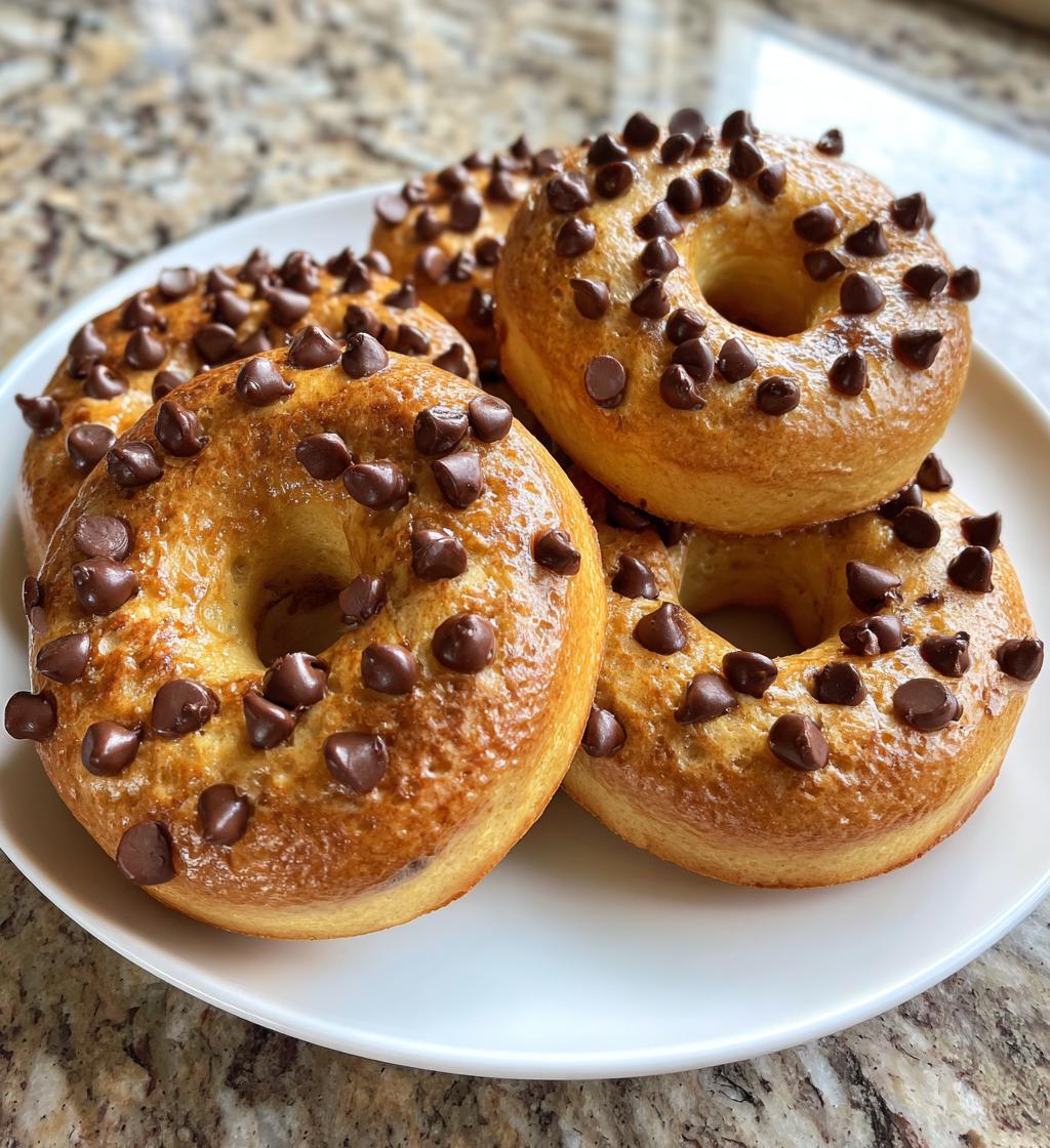 baked chocolate chip donuts
