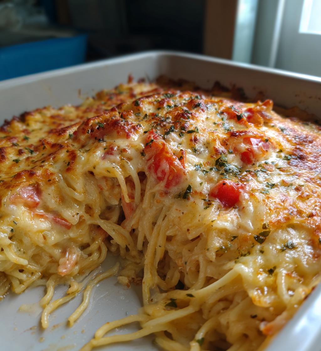 baked cream cheese spaghetti