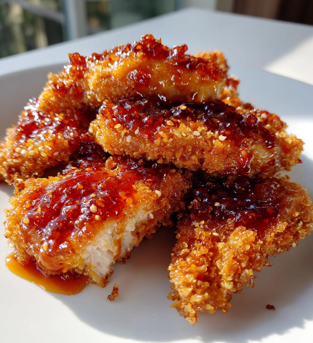 baked crunchy hot honey chicken - detail 1